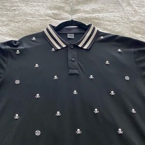 G/Fore Skull Embroidered Stretch Polo